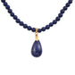 Halskette aus goldplattierter Legierung mit Lapislazuli
