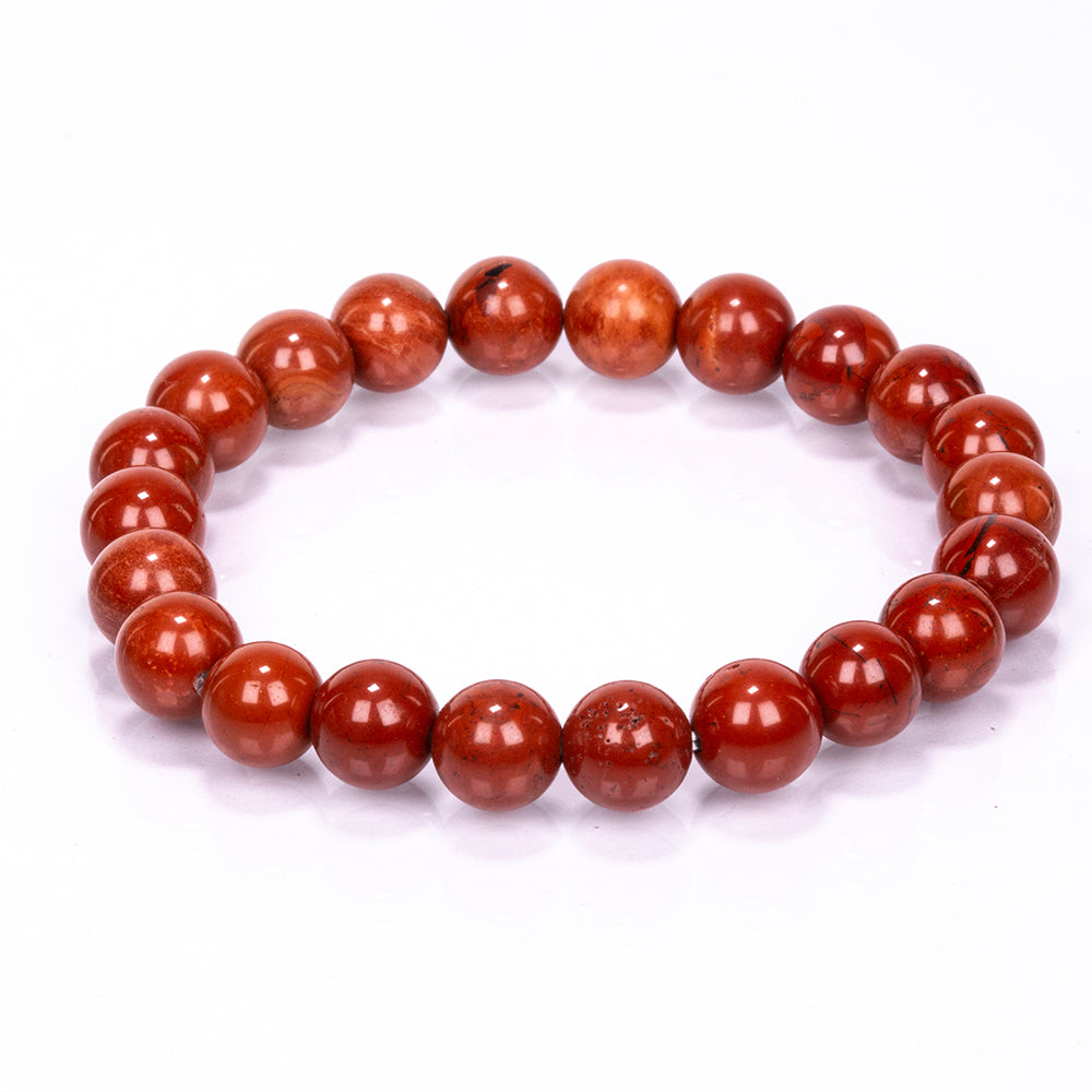 Künstlicher Perle Armband mit rotem Jaspis
