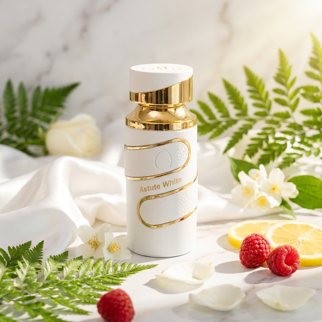 100 ml Eau de Perfume Oriental ASTUTE WHITE (TOP: RASPBERRY, LEMON, NEROLI; MIDDLE: ROSE, JASMINE; BASE: VANILLA, MUSK, AMBERWOOD) 4 