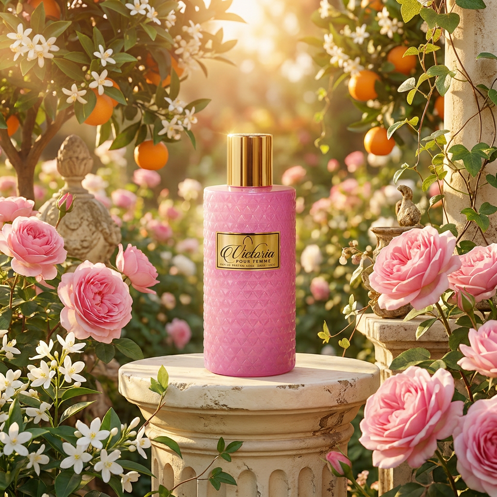 100 ml Eau de Perfume Oriental VICTORIA (TOP: ORANGE; MIDDLE: ROSE, GINGER, JASMINE, APPLE; BASE: MUSK, PATCHOULI, WOODS, VANILLA)