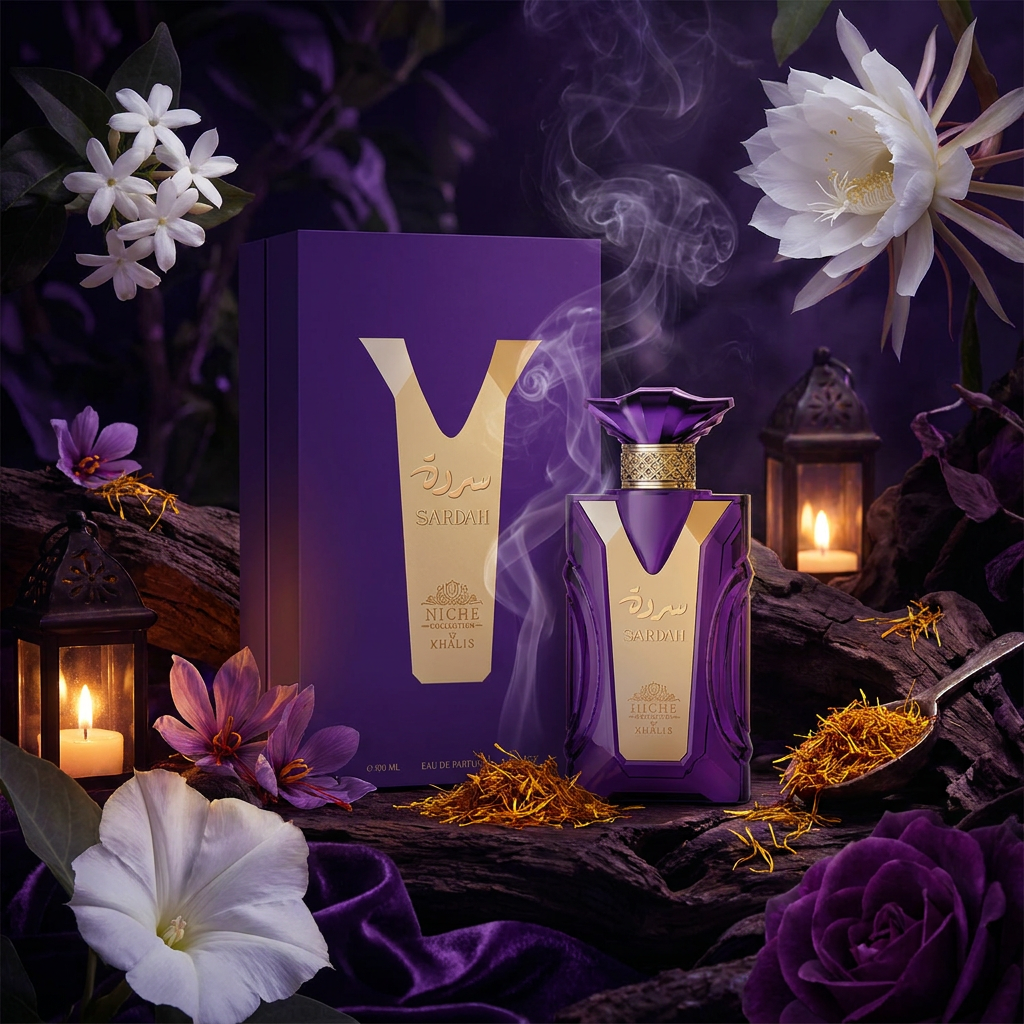 100 ml Eau de Perfume Oriental SARDAH (TOP: Saffron, Osmanthus and Magnolia; MIDDLE: Passionfruit, Tuberose, Patchouli and Agarwood (Oud); BASE: Madagascar Vanilla, Ambroxan, Myrrh, Musk, Incense and Cedarwood)