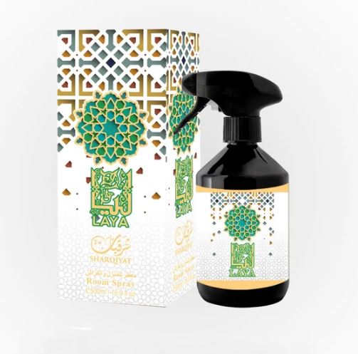 Room Spray LAYA 500 ML (TOP: WHITE FLORAL, JASMINE, TUBEROSE, GREEN; MIDDLE: LILY OF THE VALLEY, VIOLET, PEACH; BASE: SANDALWOOD, VANILLA, MUSK) 1 