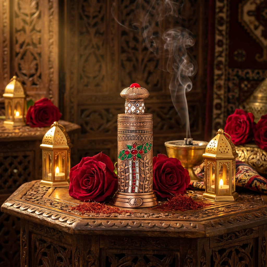 JAWAD 18 ml perfume oil (TOP: SAFFRON, CLOVE; MIDDLE: GERANIUM, ROSE, NAGAMOTHA; BASE: SANDALWOOD, MUSK) 4 