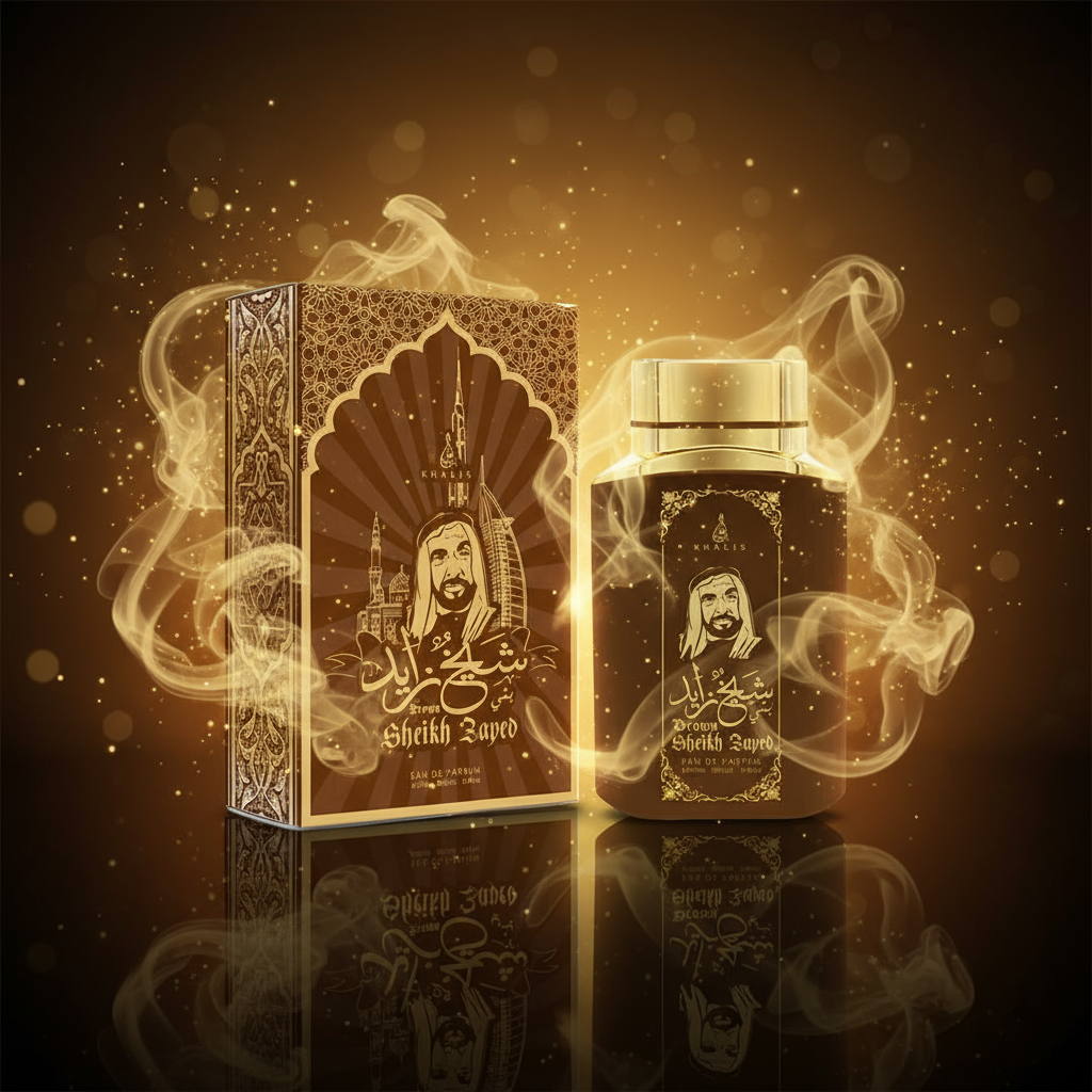 100 ml Eau de Parfum SHEIKH ZAYED BROWN Oud-Vanille-Duft für Männer