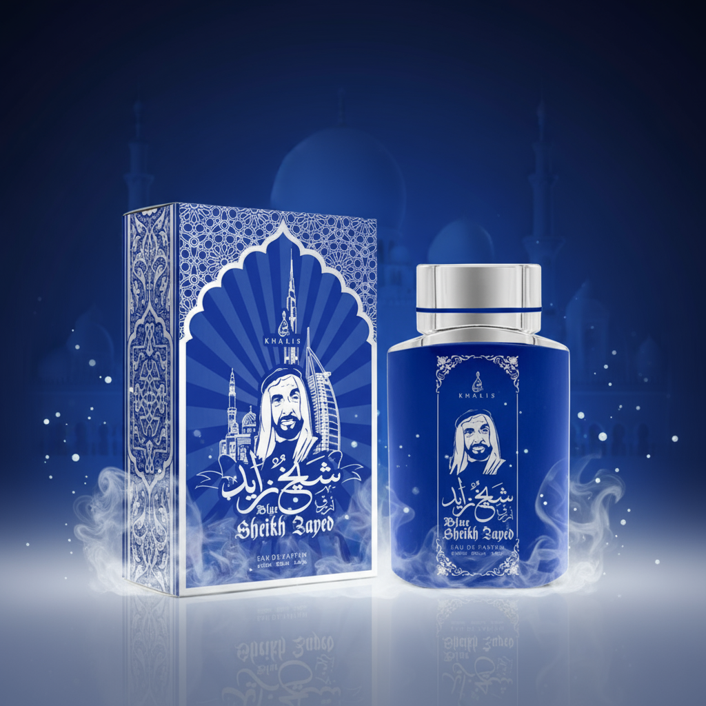 100 ml Eau de Parfum SHEIKH ZAYED BLUE Moschus-Oud-Duft für Männer 2 