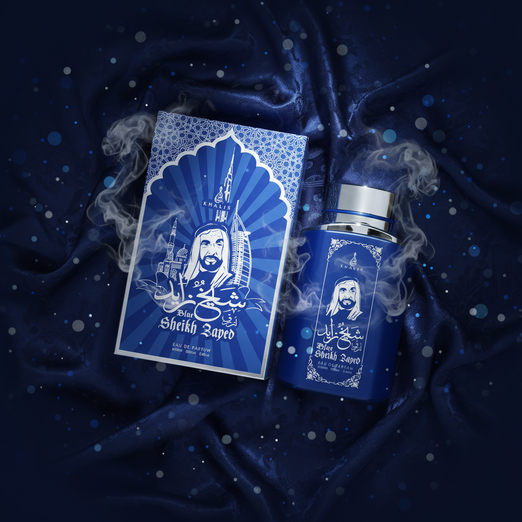 100 ml Eau de Parfum SHEIKH ZAYED BLUE Moschus-Oud-Duft für Männer