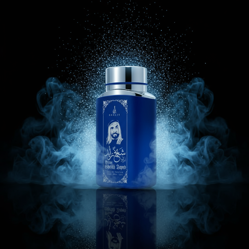 100 ml Eau de Parfum SHEIKH ZAYED BLUE Moschus-Oud-Duft für Männer