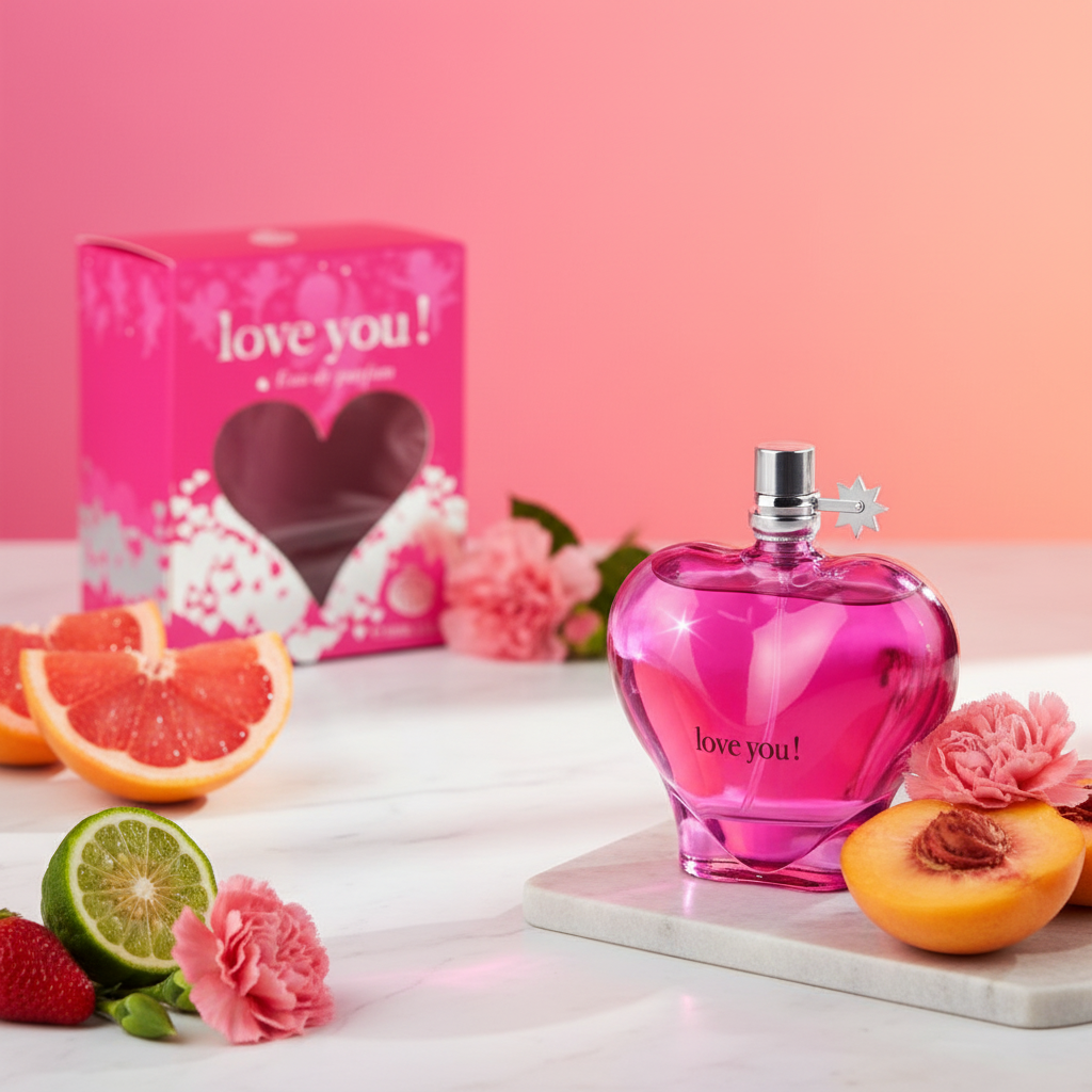 100 ml Eau de Parfum "Love You Pink" Fruchtiger Zitrusduft für Frauen 9 