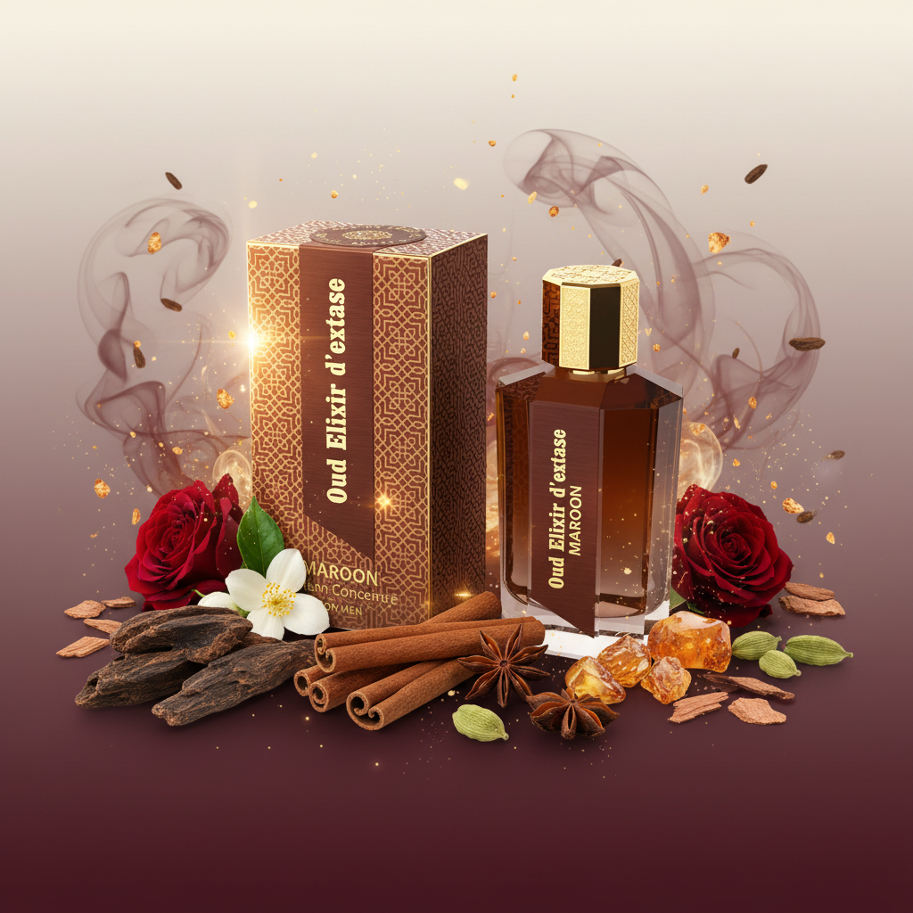 EDP 100ml "Oud Elixir D’extase Maroon" - orientalischer holziger Duft