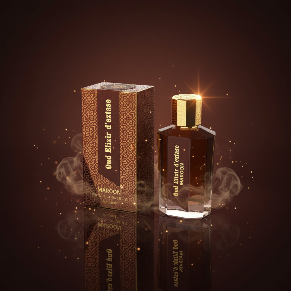 EDP 100ml "Oud Elixir D’extase Maroon" - orientalischer holziger Duft 7 