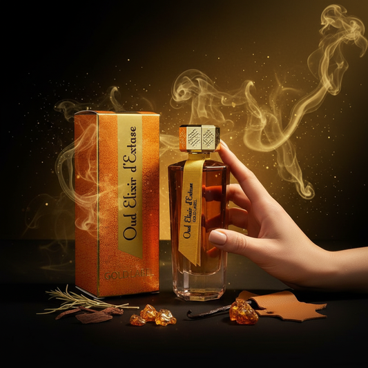 „Oud Elixir d’Extase Gold Label” EDP 100 ml – holziger Chypreduft