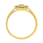 Goldplattierter Silberring mit rotem Diamant