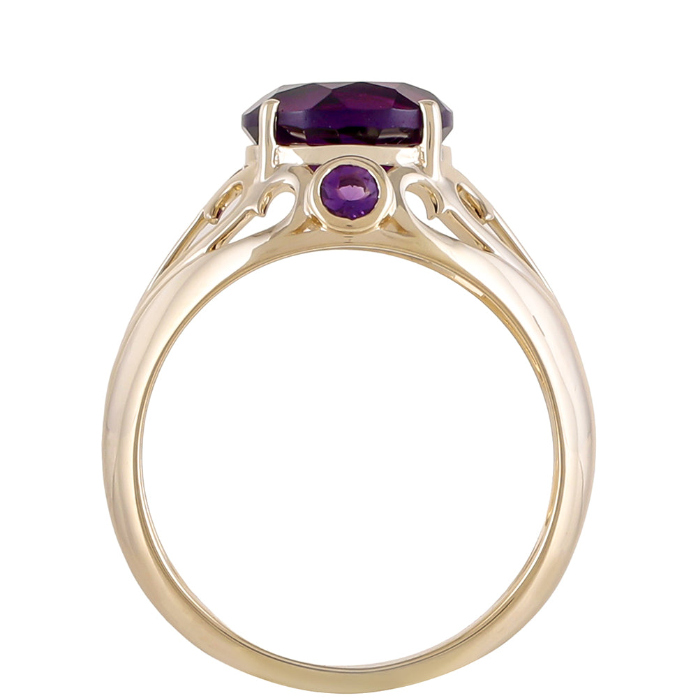 Goldring mit marokkanischem Amethyst