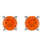Silberohrringe mit Padparadscha Quarz