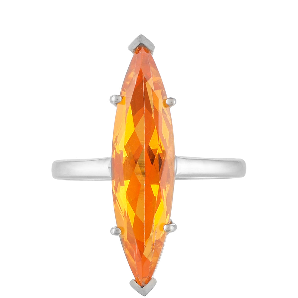 Silberring mit Padparadscha Quarz 1 