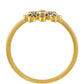 Goldplattierter Silberring mit blauem Diamant