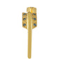 Goldplattierter Silberring mit blauem Diamant