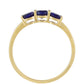 Goldring mit Thai blauem Saphir