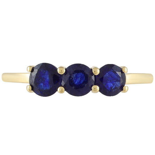 Goldring mit Thai blauem Saphir