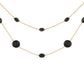 Goldplattierte Silberhalskette mit schwarzem Onyx