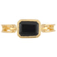 Goldplattierter Silberring mit schwarzem Onyx