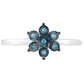 Silberring mit blauem Diamant