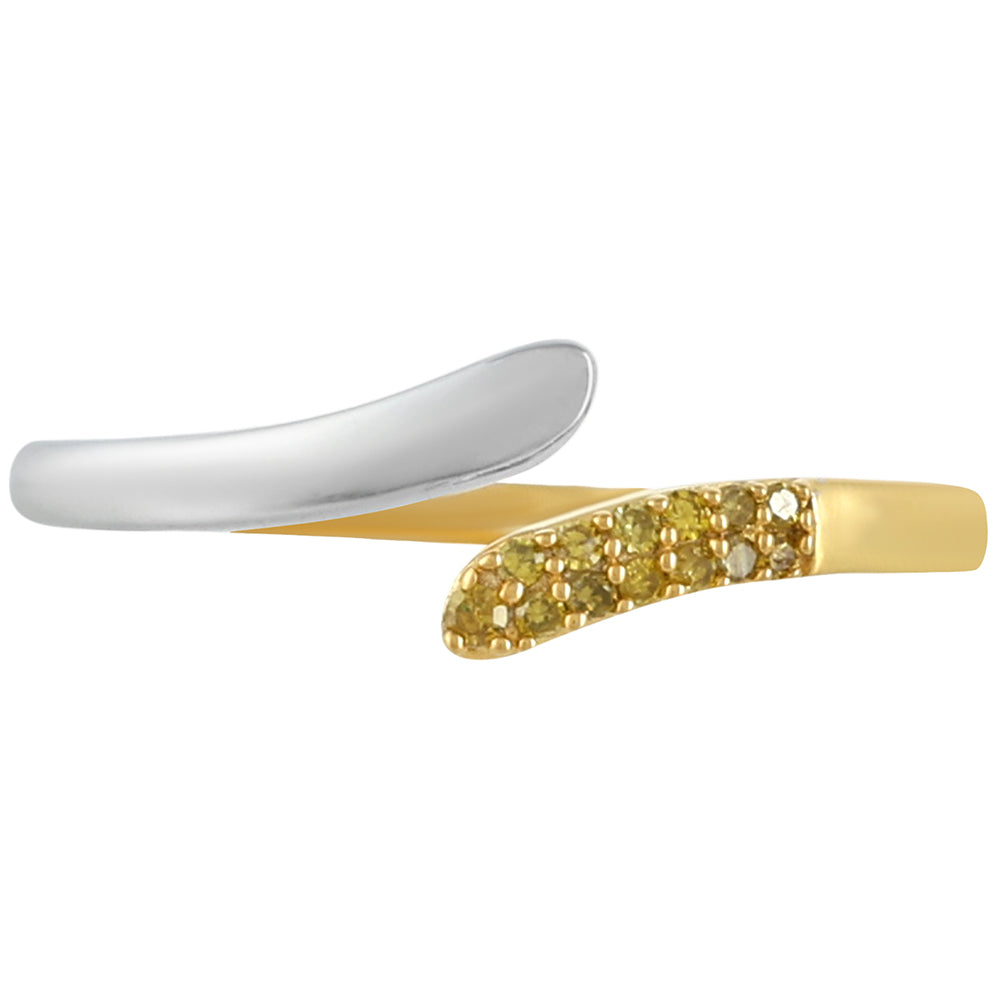 Goldplattierter Silberring mit Veroneser grüner Diamant 1 