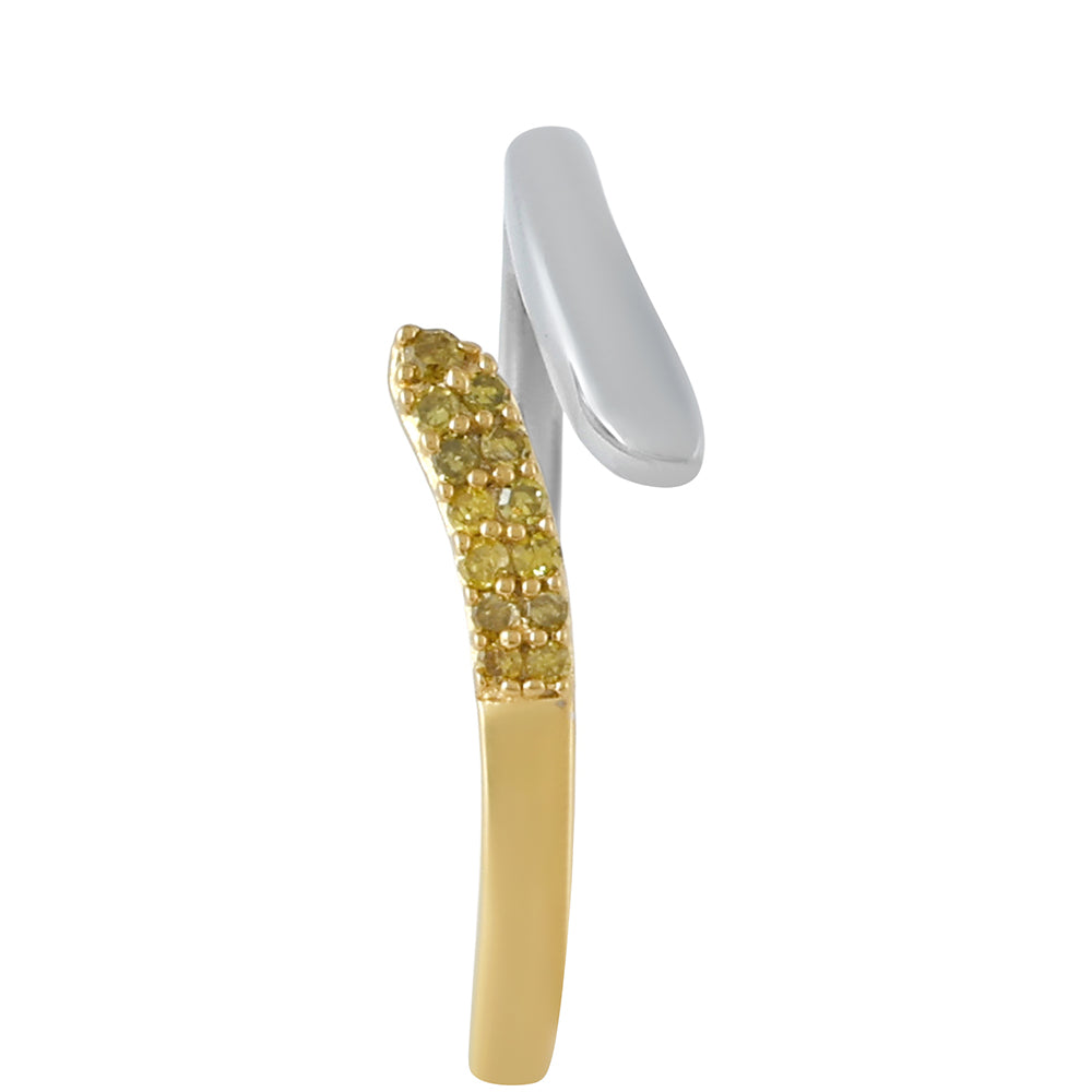 Goldplattierter Silberring mit Veroneser grüner Diamant 3 