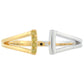 Goldplattierter Silberring mit Veroneser grüner Diamant