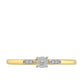 Goldplattierter Silberring mit weißem Diamant