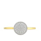 Goldplattierter Silberring mit weißem Diamant