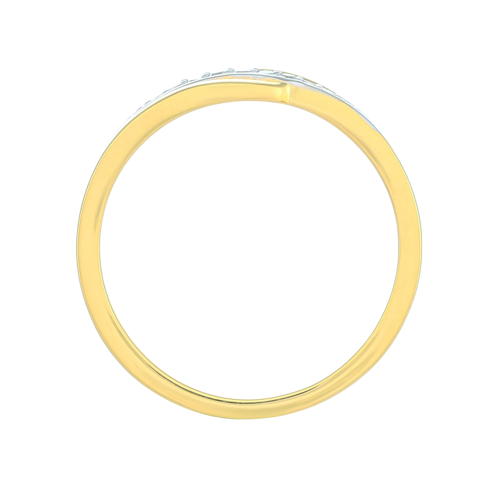 Goldplattierter Silberring mit weißem Diamant 3 