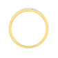 Goldplattierter Silberring mit weißem Diamant