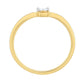 Goldplattierter Silberring mit weißem Diamant