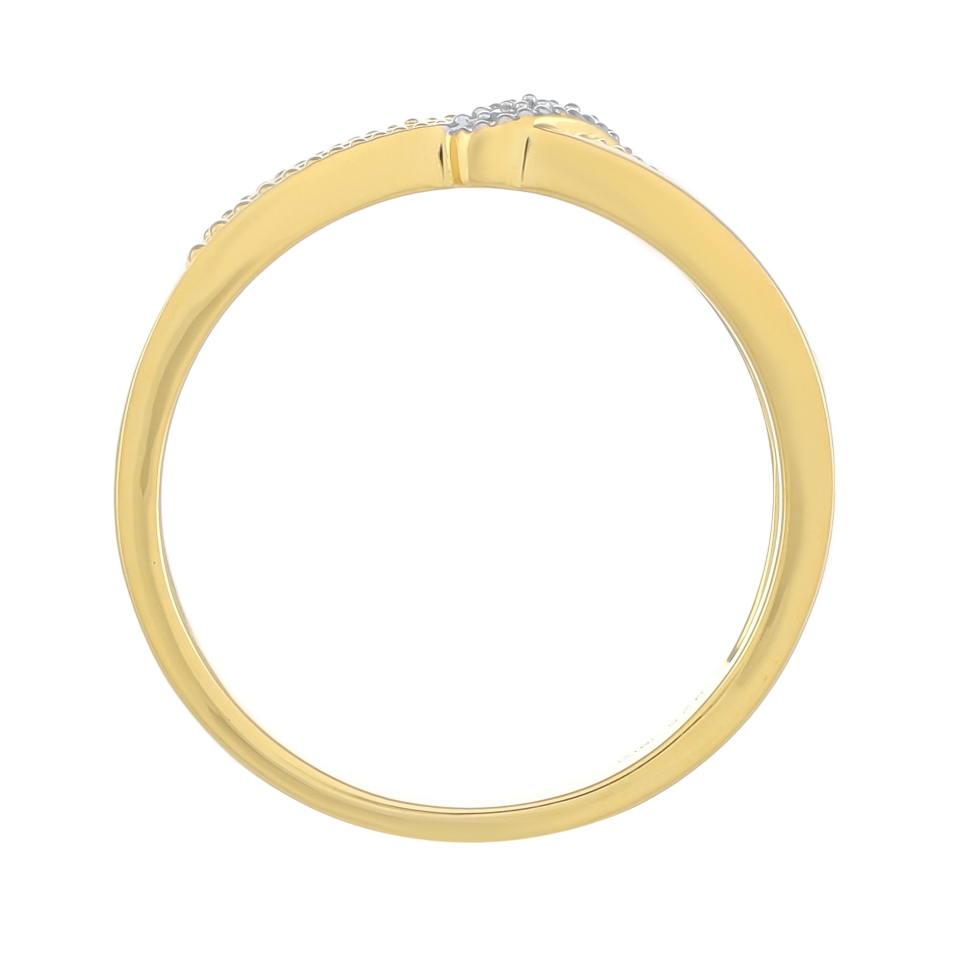 Goldplattierter Silberring mit weißem Diamant 4 