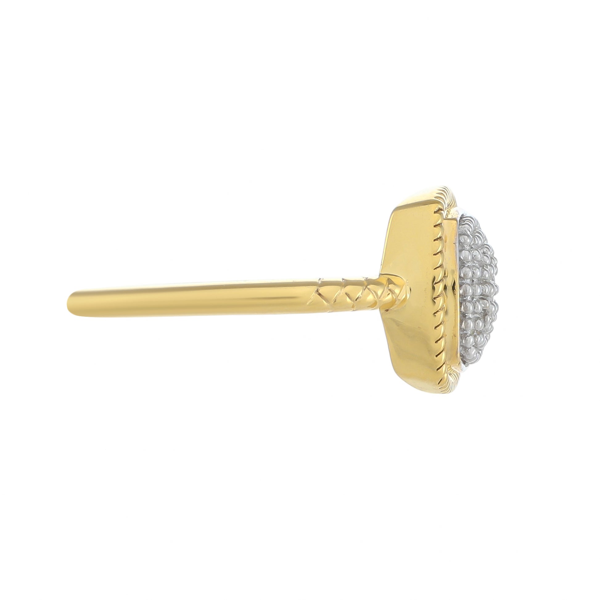 Goldplattierter Silberring mit weißem Diamant 2 