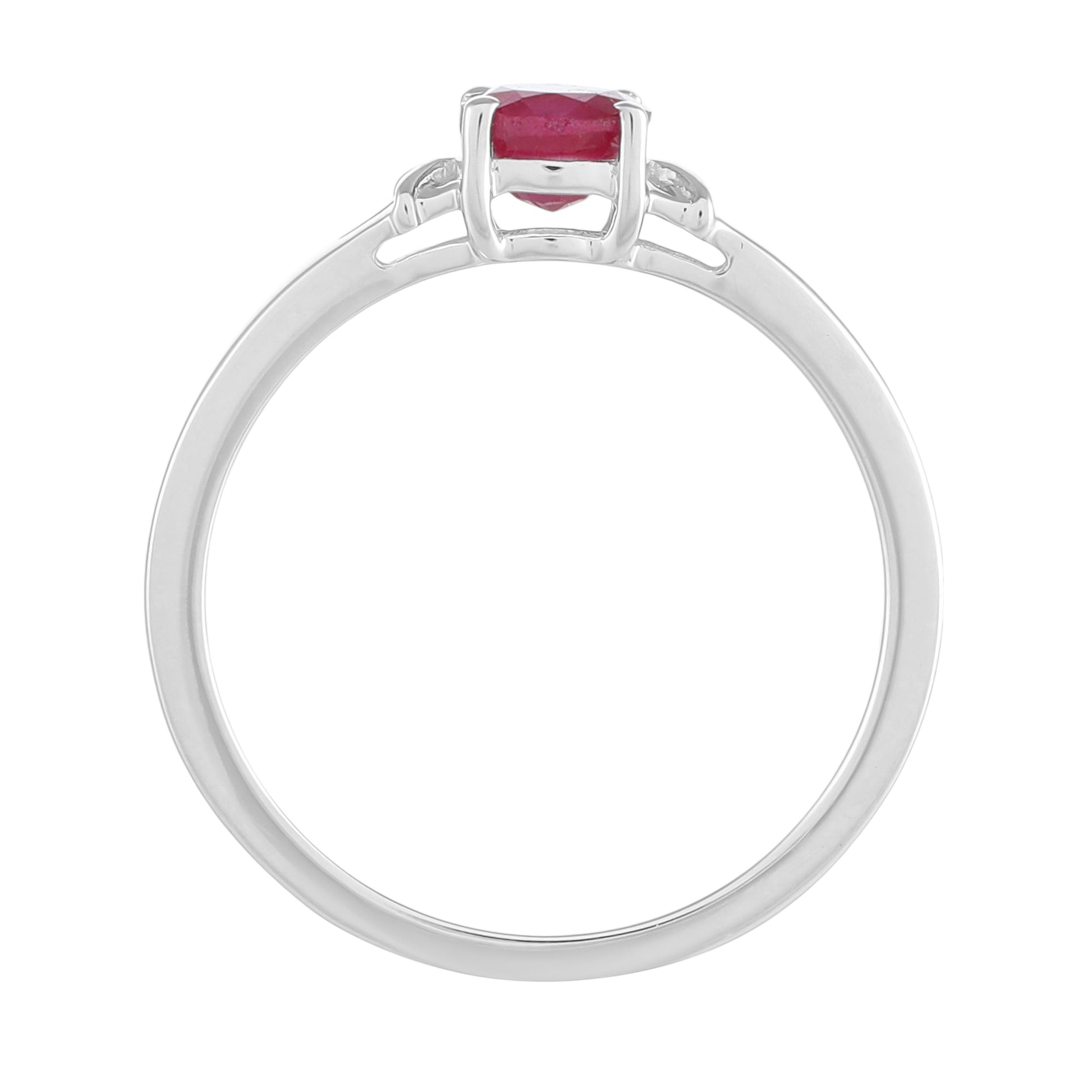Silberring mit Thai Rubin 4 