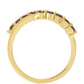 Goldplattierter Silberring mit rotem Diamant