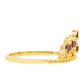 Goldplattierter Silberring mit rotem Diamant