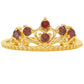 Goldplattierter Silberring mit rotem Diamant