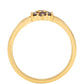 Goldplattierter Silberring mit rotem Diamant