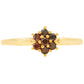 Goldplattierter Silberring mit rotem Diamant