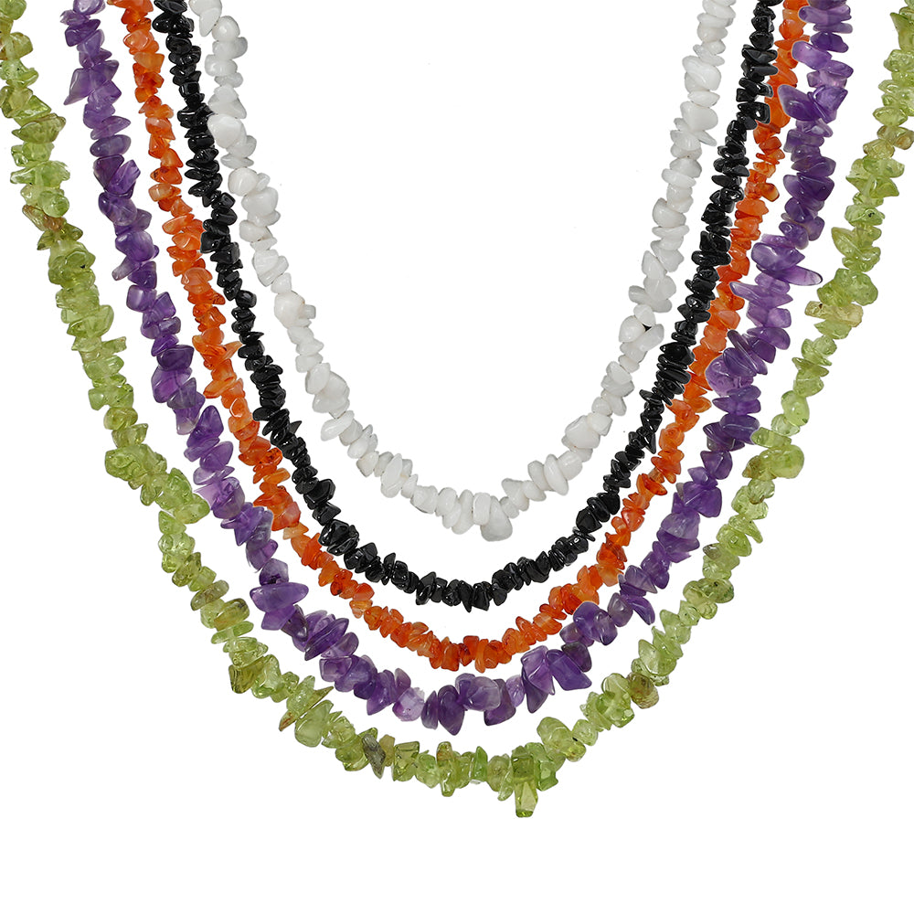 Schmuckgarnitur aus Nugget mit Amethyst und Karneol 14 
