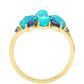 Goldring mit äthiopischem Paraiba-Blauopal und blauem Saphir