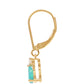 Goldohrringe mit äthiopischem Paraiba-Blauopal und weißem Topas