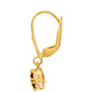 Goldplattierte Silberohrringe mit rotem Diamant