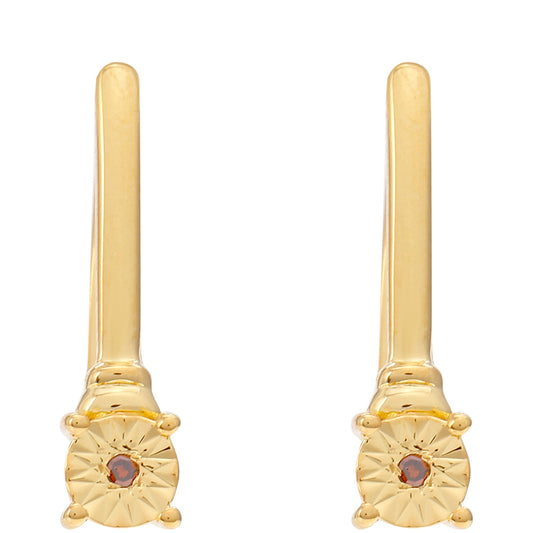 schmuckgarnitur aus Goldplattierte Silber mit rotem Diamant