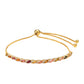 Goldplattiertes Silberarmband mit regenbogenfarbenem Turmalin aus Pelmadulla und weißem Topas