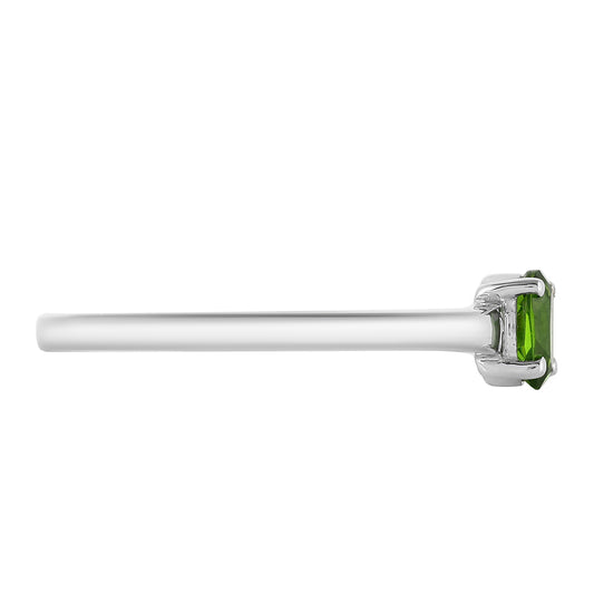Silberring mit Chromdiopsid