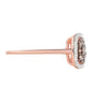 Rosevergoldeter Silberring mit Champagner-Diamant